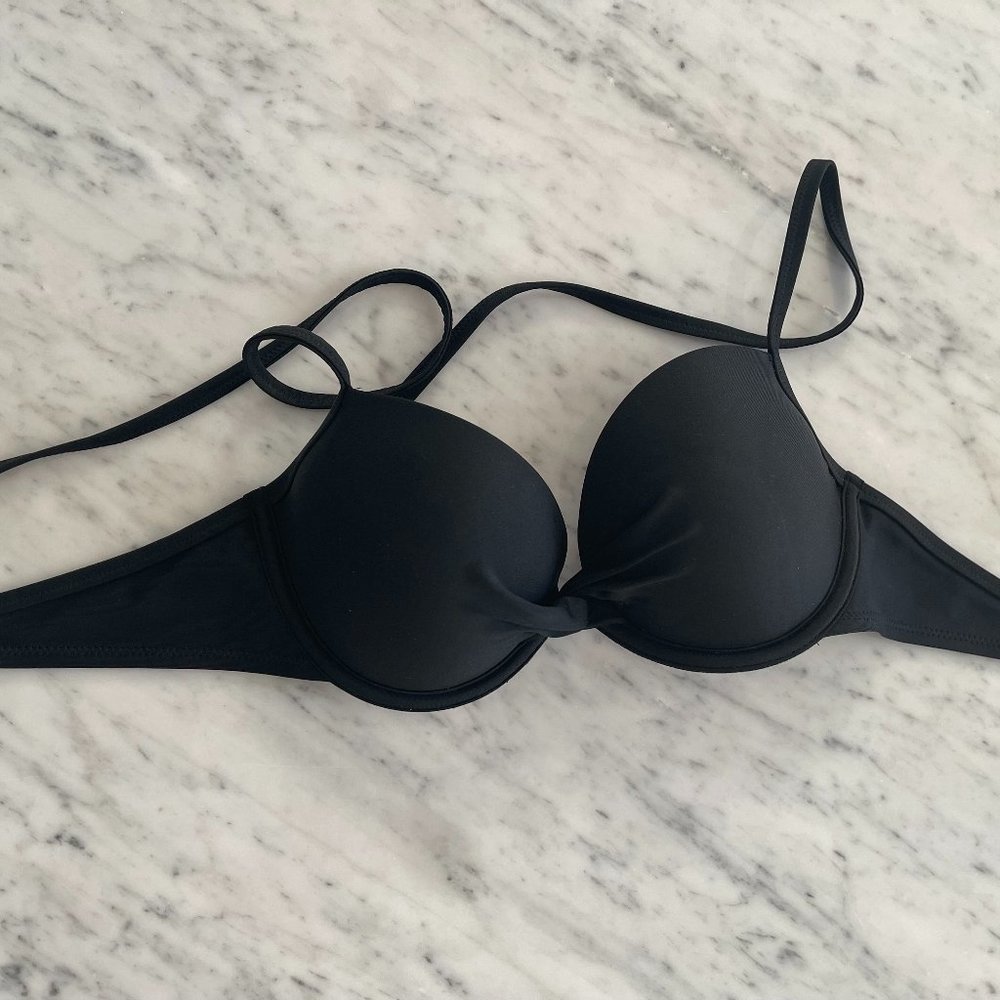 Black Bikini Top Push-Up Bra from Aerie